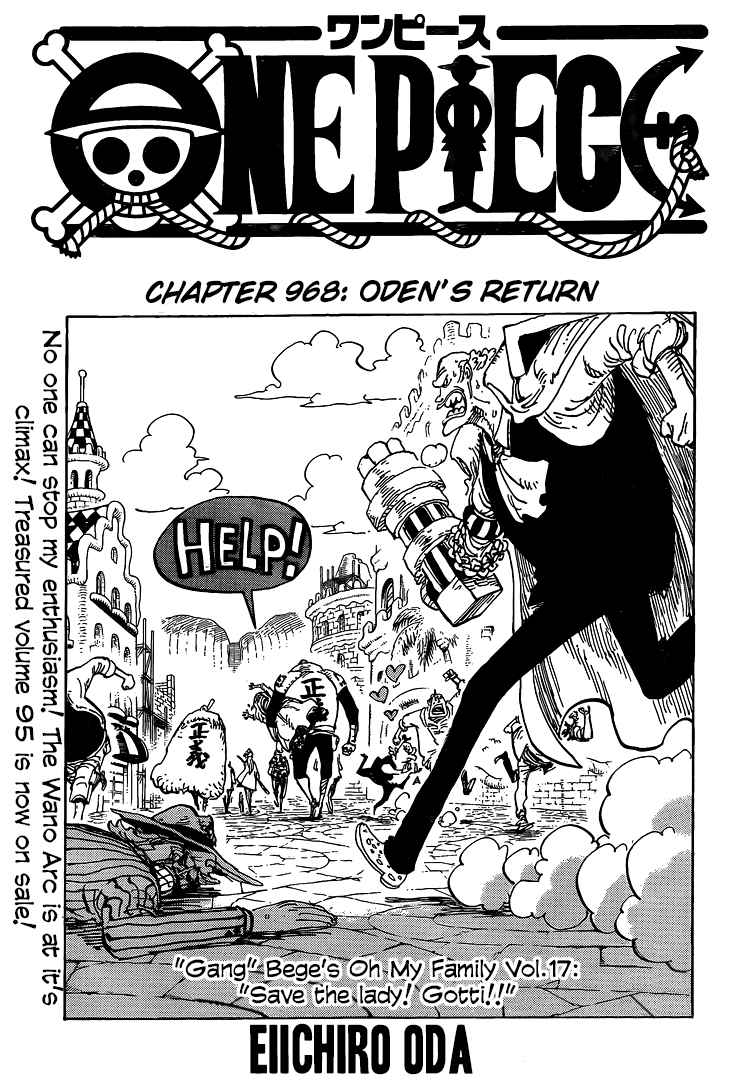 One Piece Ch. 968 Oden's Return