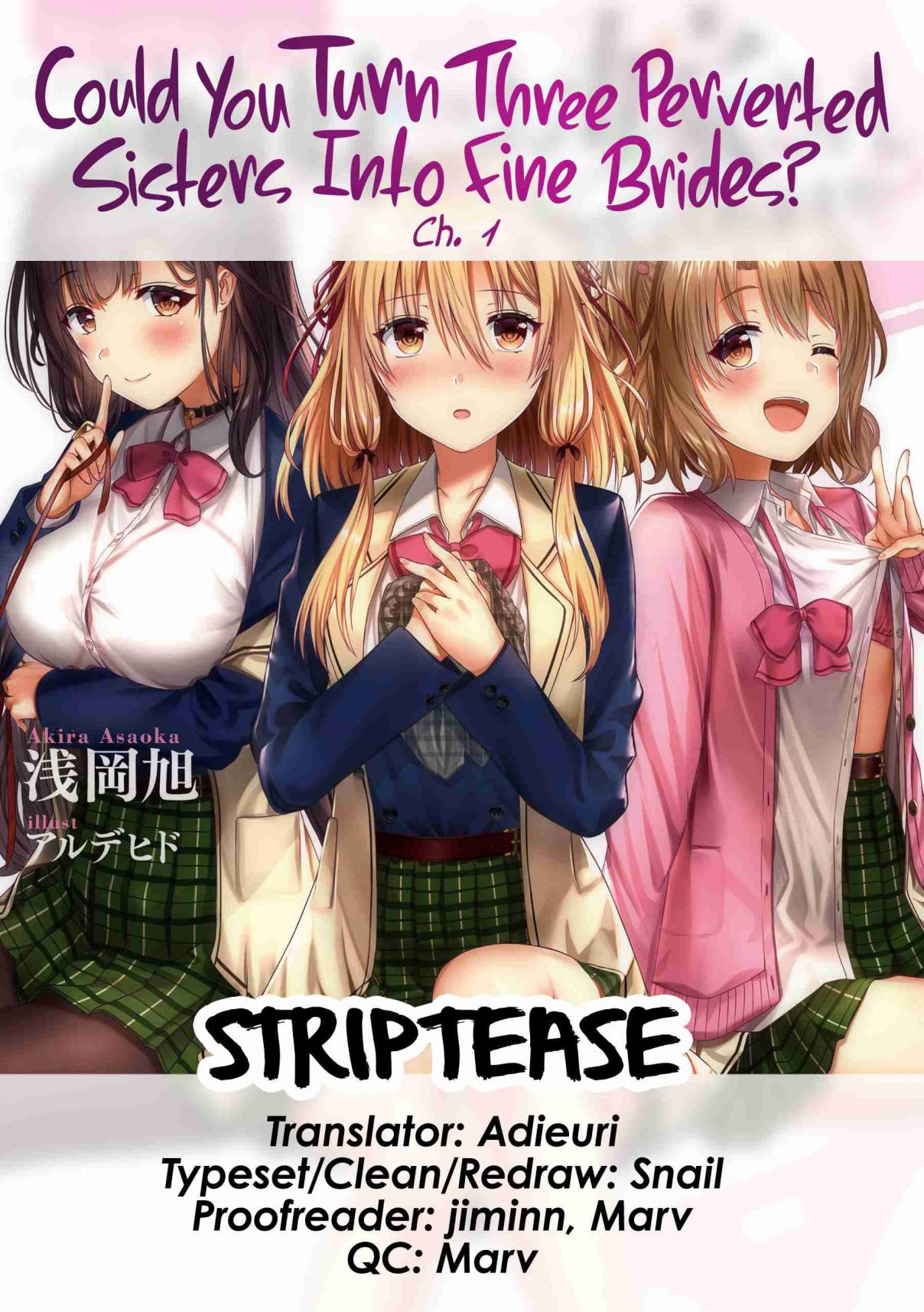 Could You Turn Three Perverted Sisters Into Fine Brides? Ch. 1