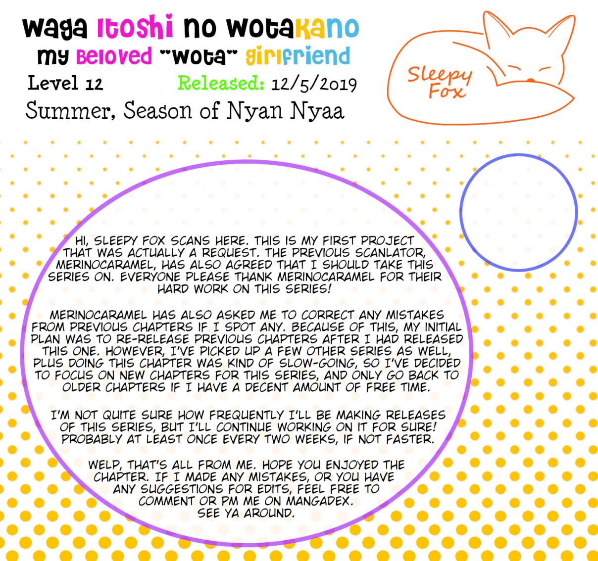 Waga Itoshi no Wota Kanojo Vol. 2 Ch. 12 Summer, Season of Nyan Nyaa