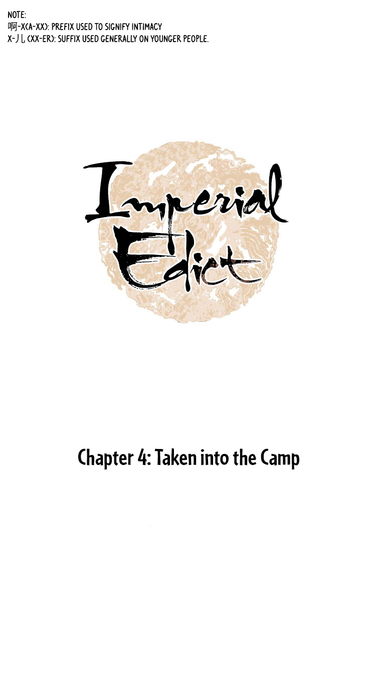 Imperial Edict Ch. 4 Taken into the Camp