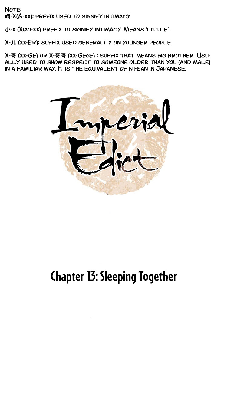 Imperial Edict Ch. 13 Sleeping Together