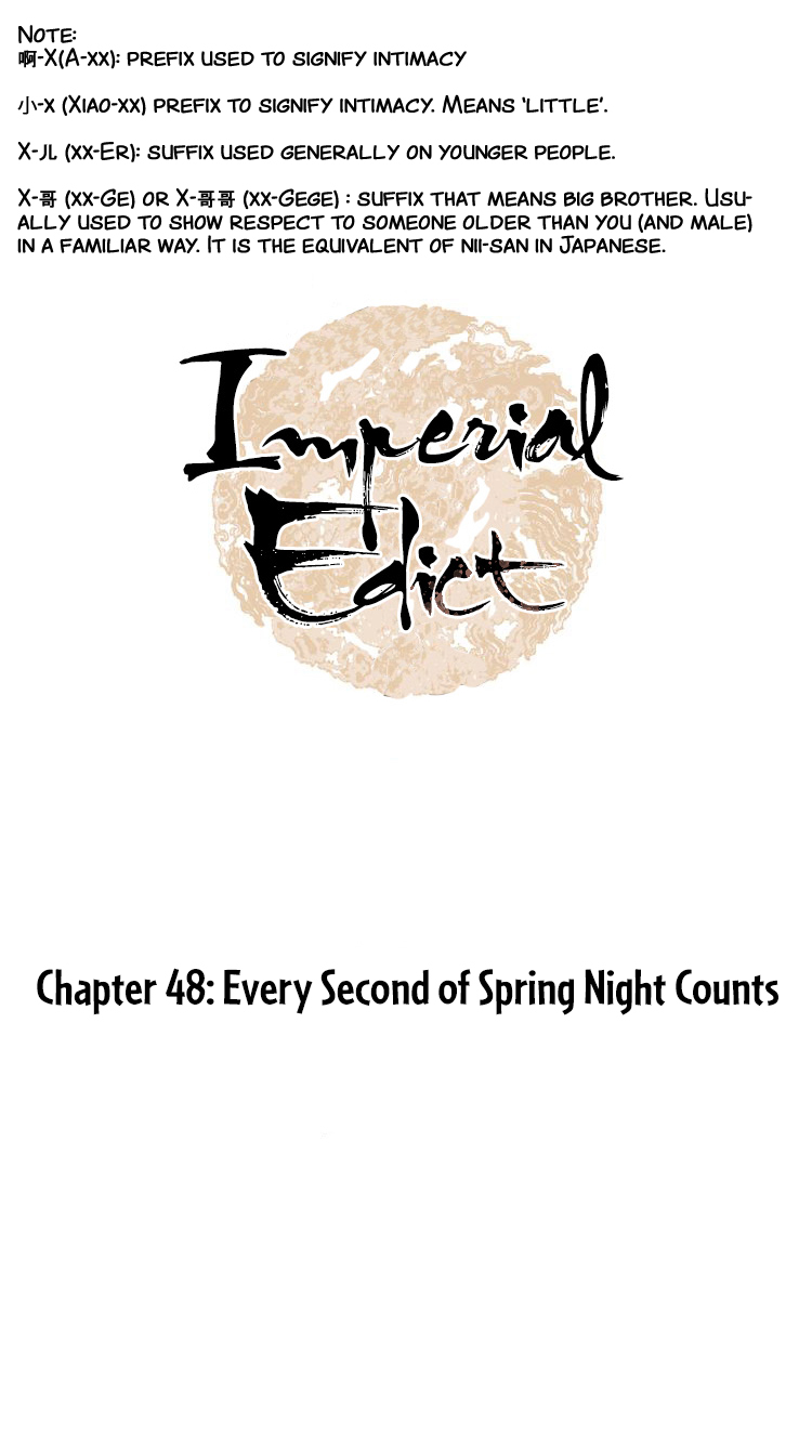 Imperial Edict Ch. 48 Every Second of Spring Night Counts