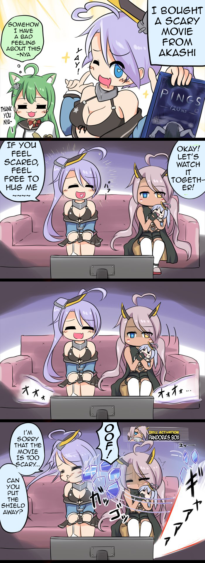 Azur Lane Spare Time (Doujinshi) Ch. 2 Portland Sisters Deepening Bonds By Watching Horror Movie