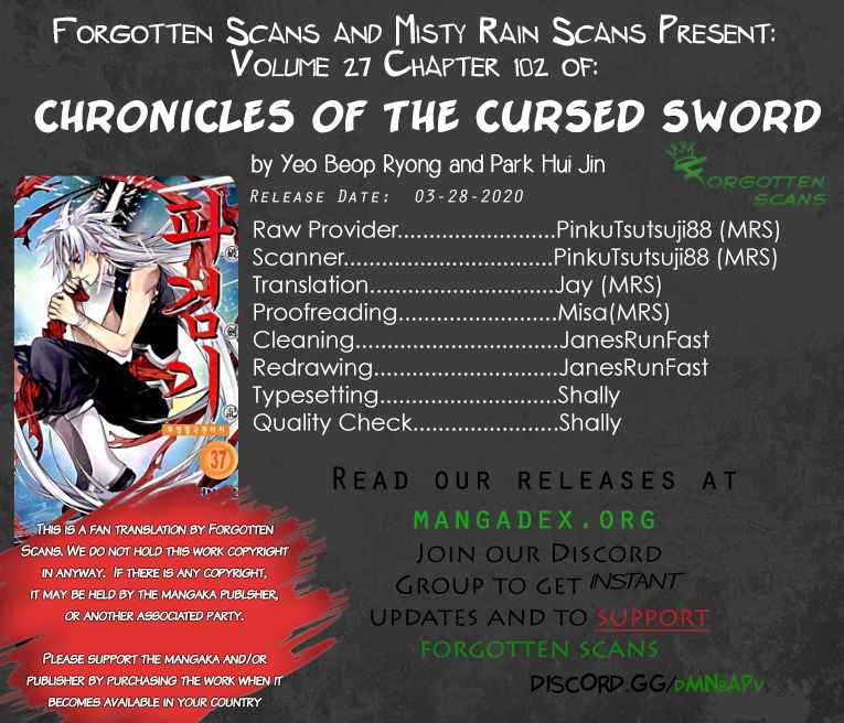 Chronicles of the Cursed Sword Vol. 27 Ch. 102 Karma