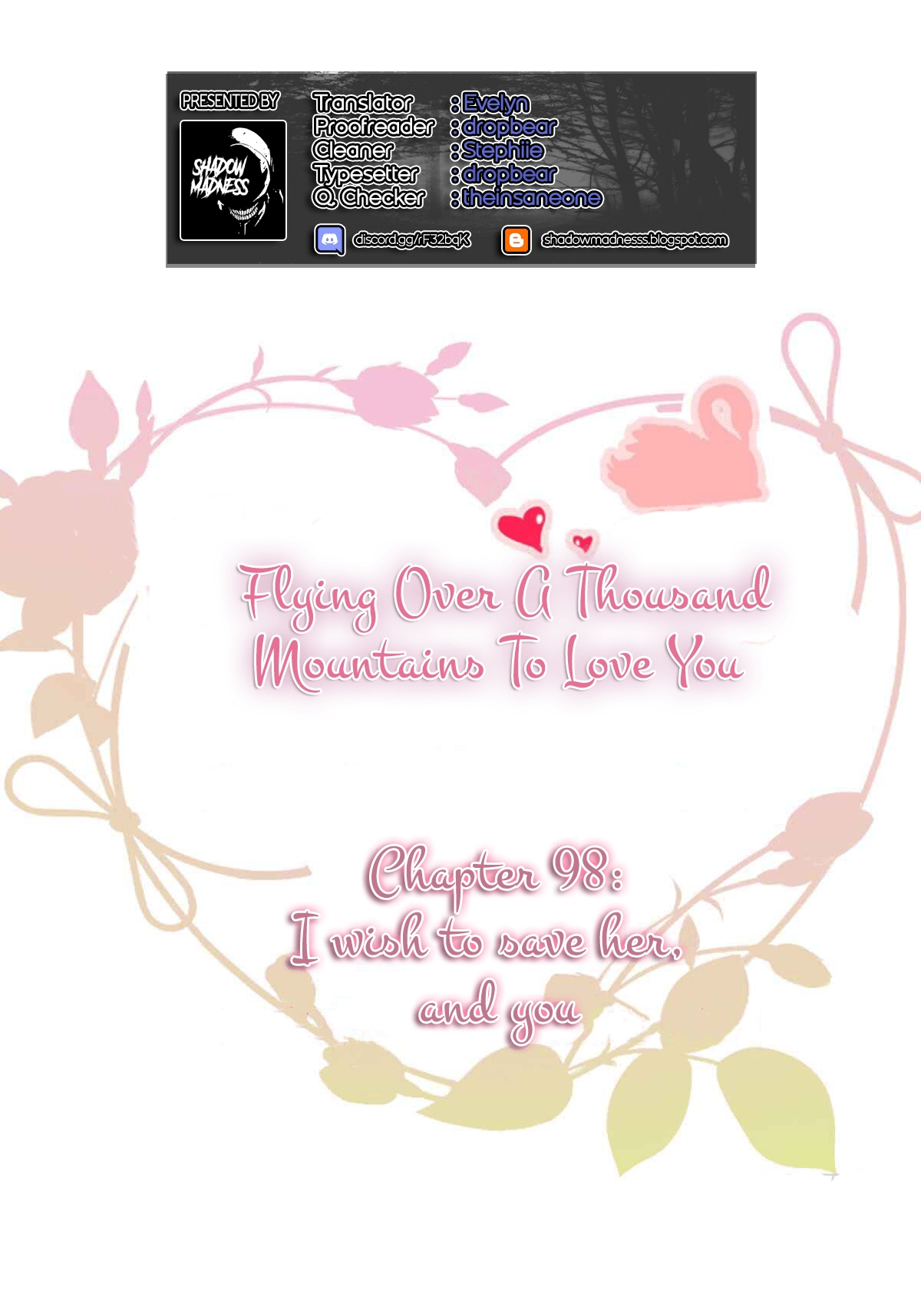 Flying Over a Thousand Mountains to Love You Ch. 98 I wish to save her, and you