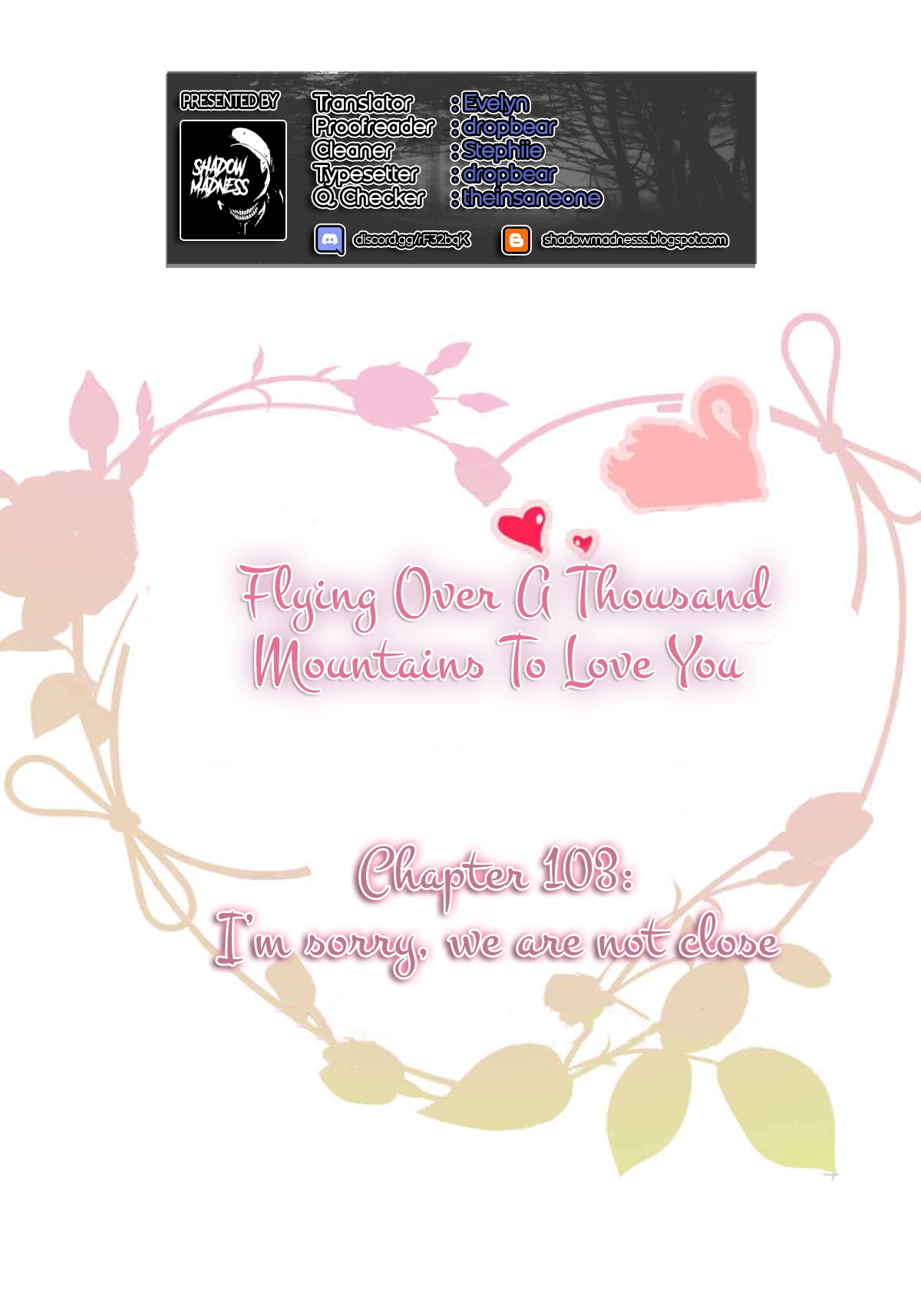 Flying Over a Thousand Mountains to Love You Ch. 103 I’m sorry, we are not close