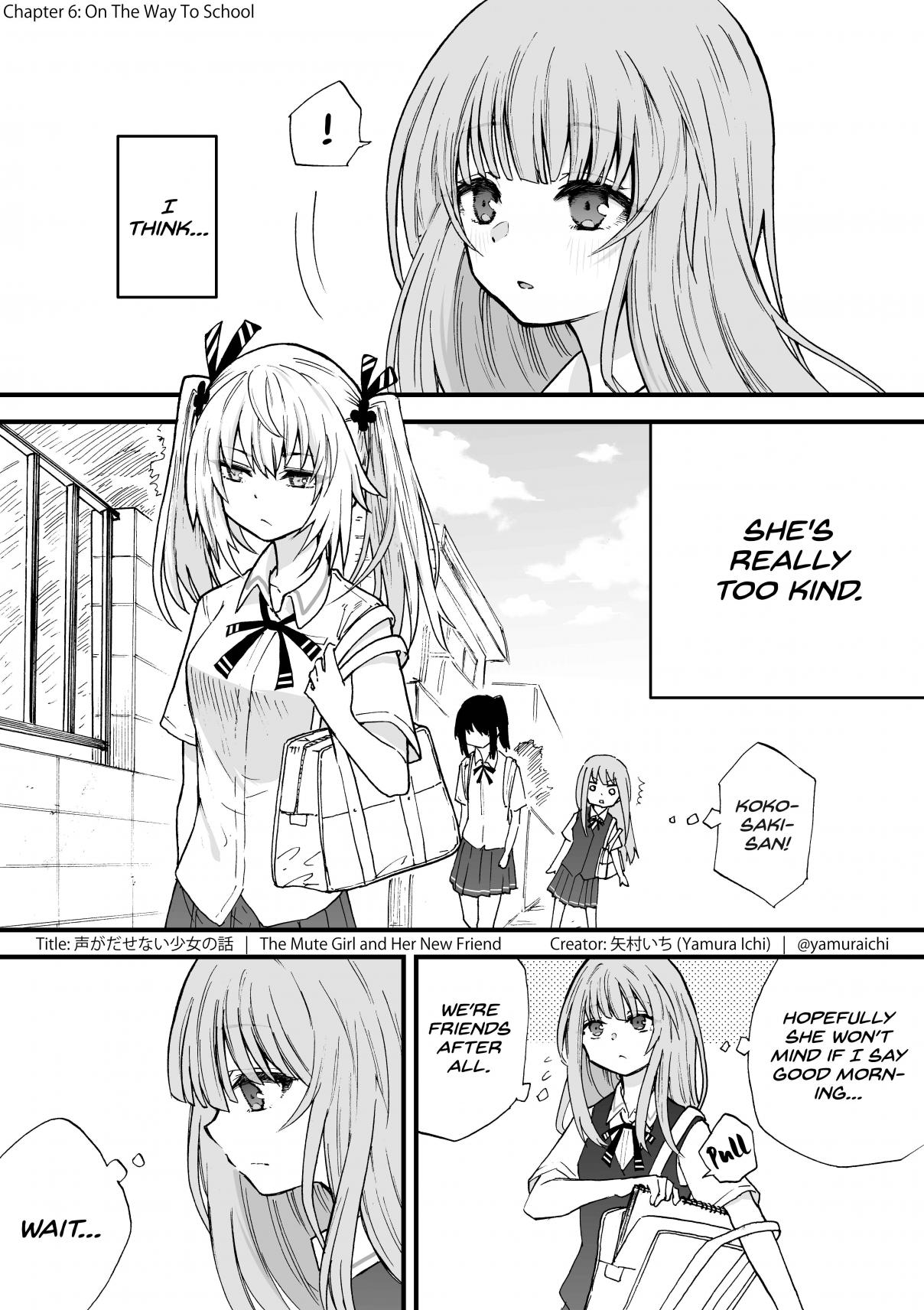 The Mute Girl and Her New Friend (Webcomic) Ch. 6 On The Way To School