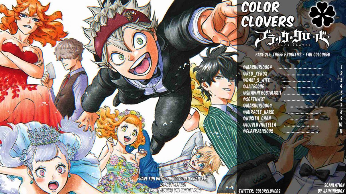 Black Clover (Fan Colored) Ch. 215 Three Problems
