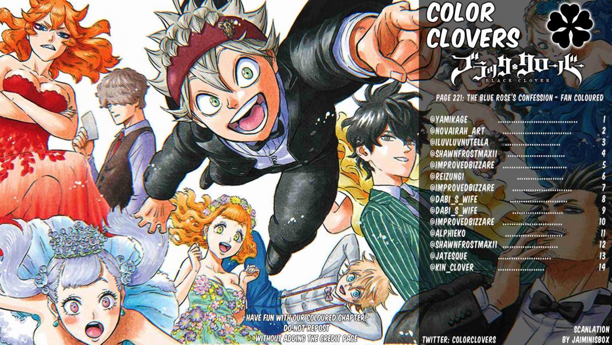 Black Clover (Fan Colored) Ch. 221 The Blue Rose's Confession