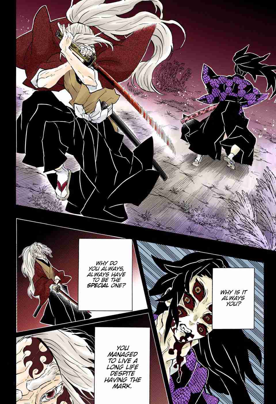 Kimetsu no Yaiba Digital Colored Comics Ch. 174 A Nightmare Seen on a Blood Moon Night