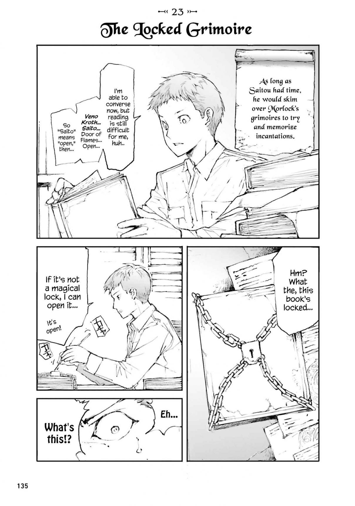 Handyman Saitou In Another World Ch. 23 The Locked Grimoire