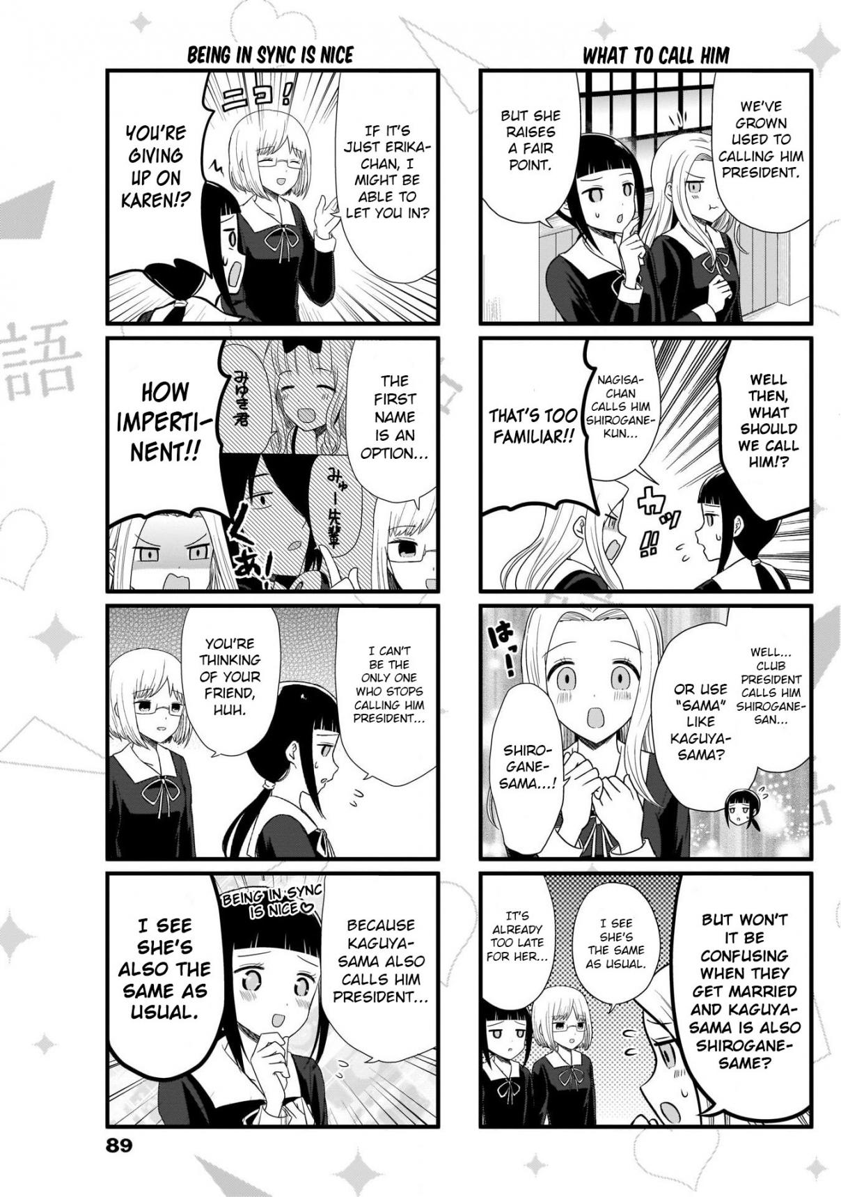 We Want To Talk About Kaguya Ch. 59 We Want to Talk About What to Call (Former) president Shirogane