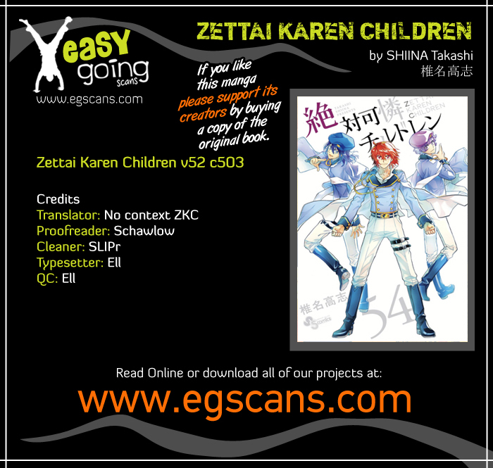 Zettai Karen Children Vol. 52 Ch. 503 7th Sense. Till the Last gun is Fired (1)