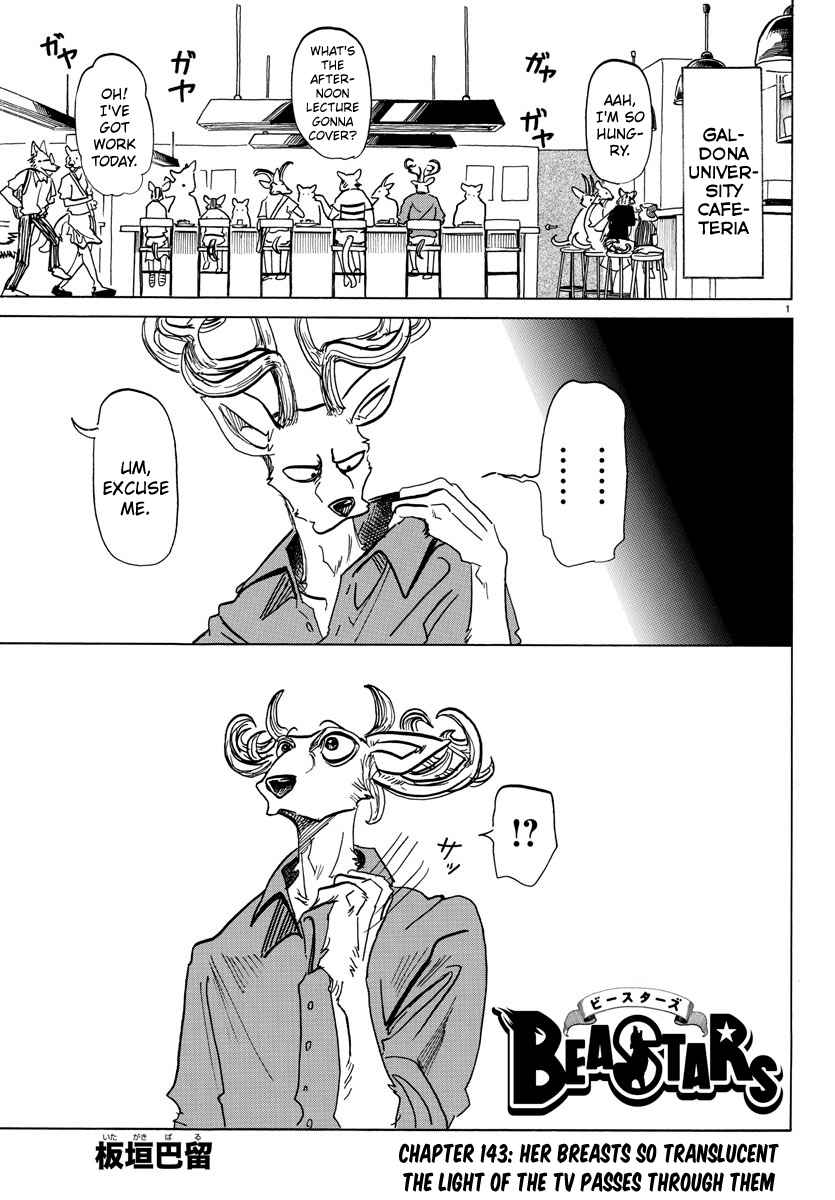 Beastars Ch. 143 Her Breasts So Translucent the Light of the TV Passes Through Them
