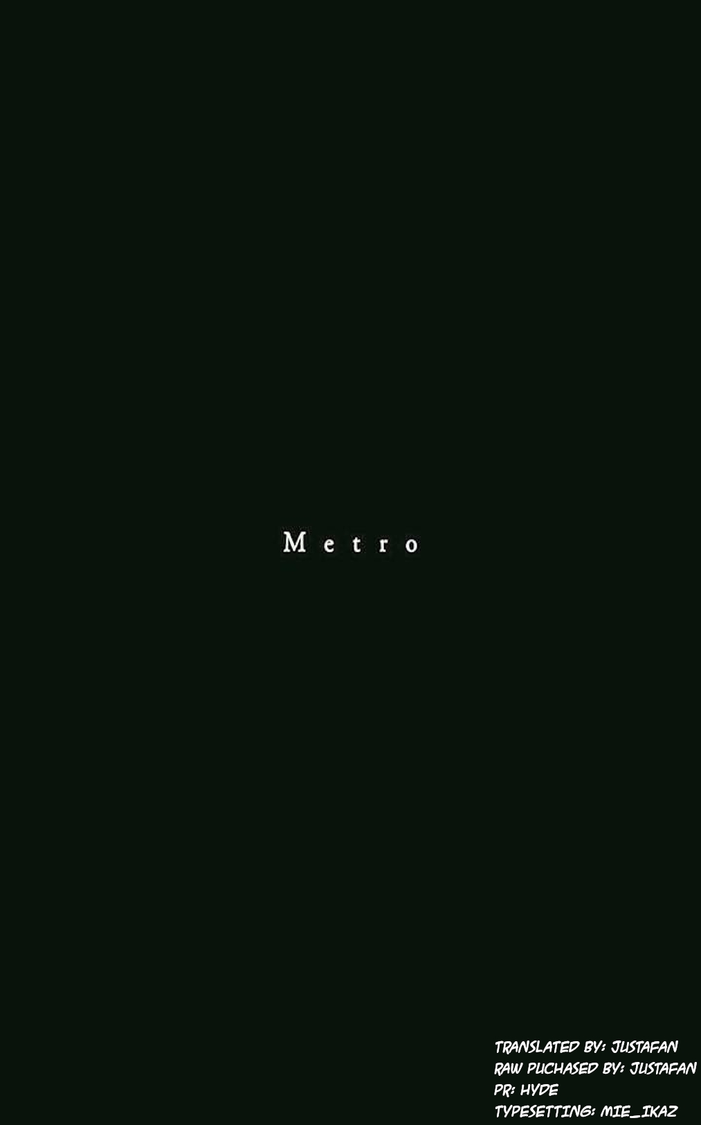 METRO Vol. 1 Ch. 5 EPILOGUE