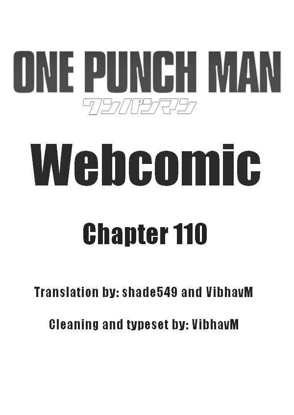 One Punch Man (Webcomic/Original) Ch. 110