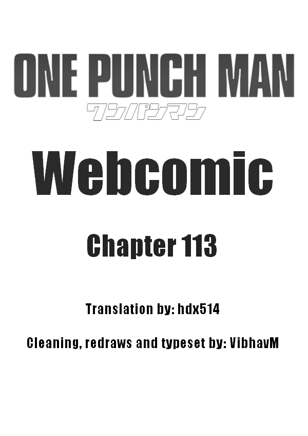 One Punch Man (Webcomic/Original) Ch. 113