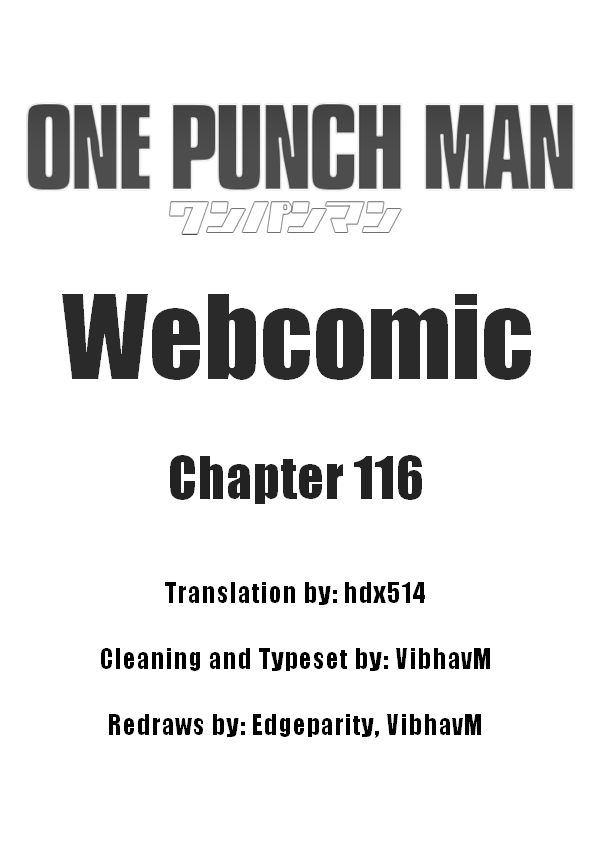 One Punch Man (Webcomic/Original) Ch. 116