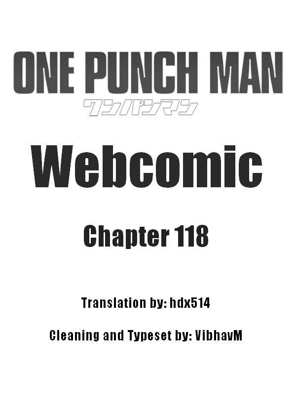 One Punch Man (Webcomic/Original) Ch. 118