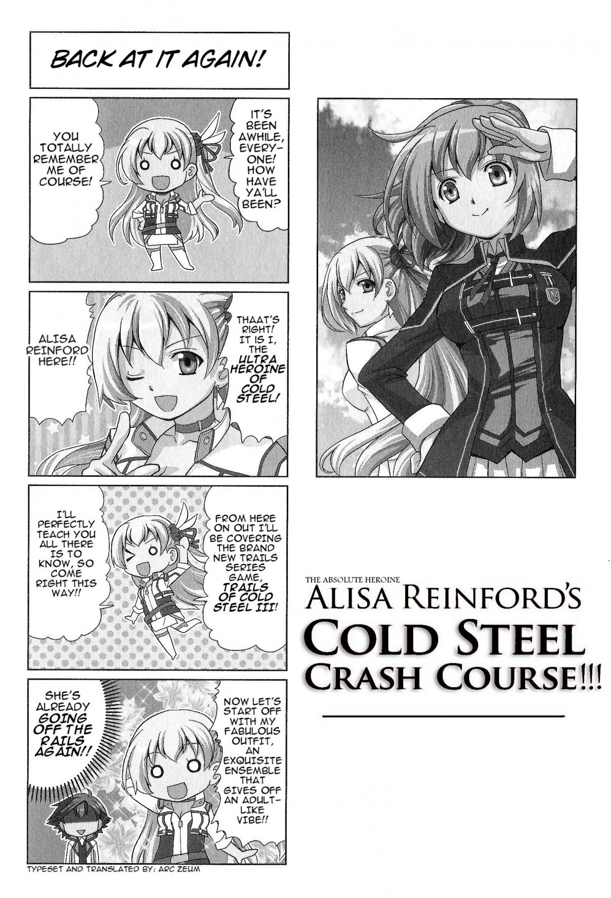 Minna Atsumare! Falcom Gakuen Vol. 6 Ch. 0.2 The Absolute Heroine Alisa Reinford's Cold Steel Crash Course!!!