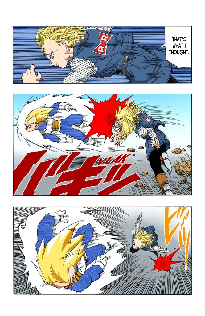 Dragon Ball Full Color Androids/Cell Arc Vol. 2 Ch. 23 Vegeta Vs. Android 18 Round 2