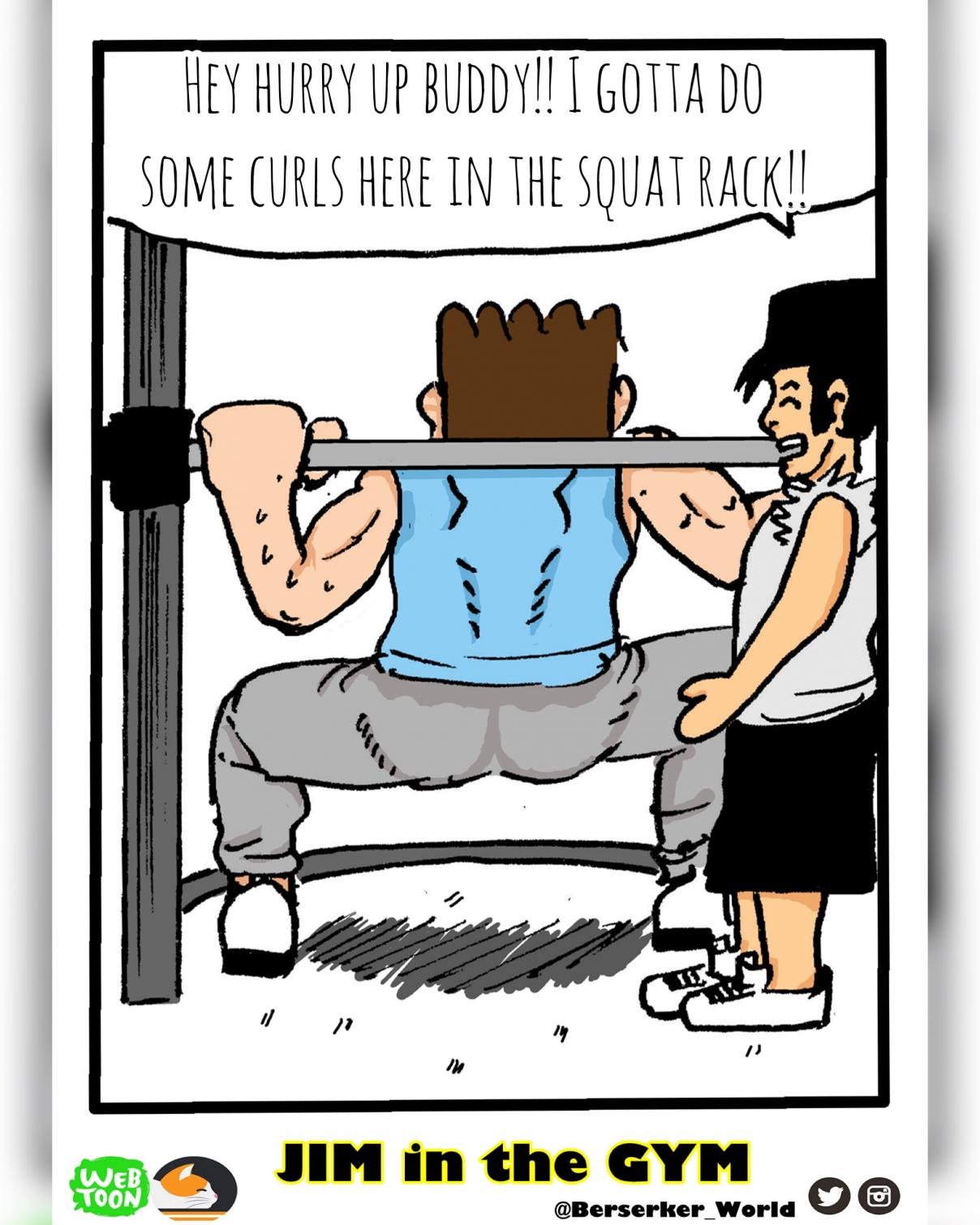 Jim in the Gym Vol. 1 Ch. 9 Curl In Squat Rack (Trouble!!)