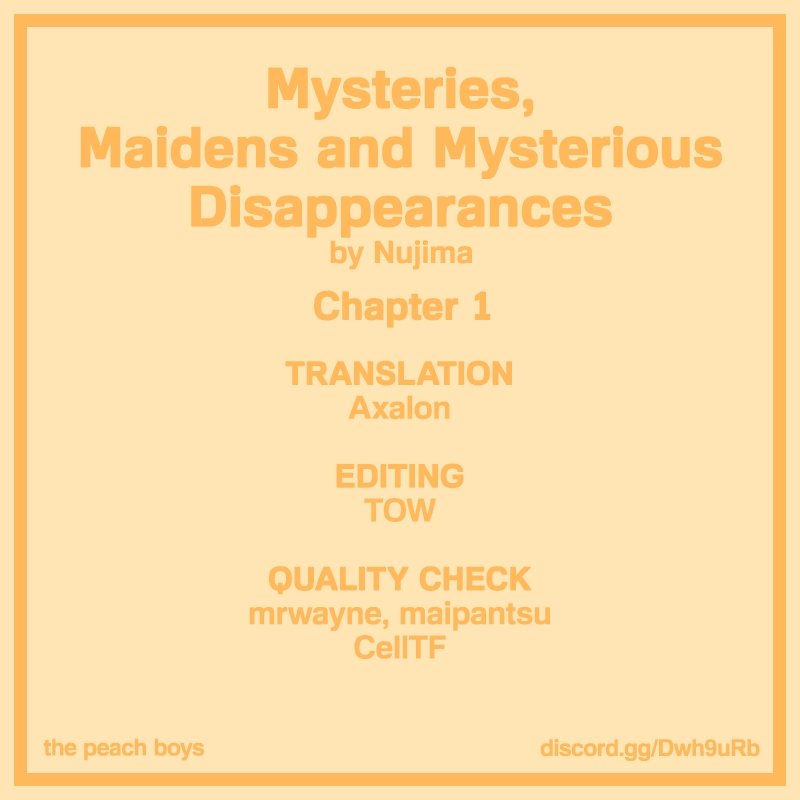 Mysteries, Maidens, And Mysterious Disappearances Vol. 1 Ch. 1 Tsukiyomi's Water of Life Part 1