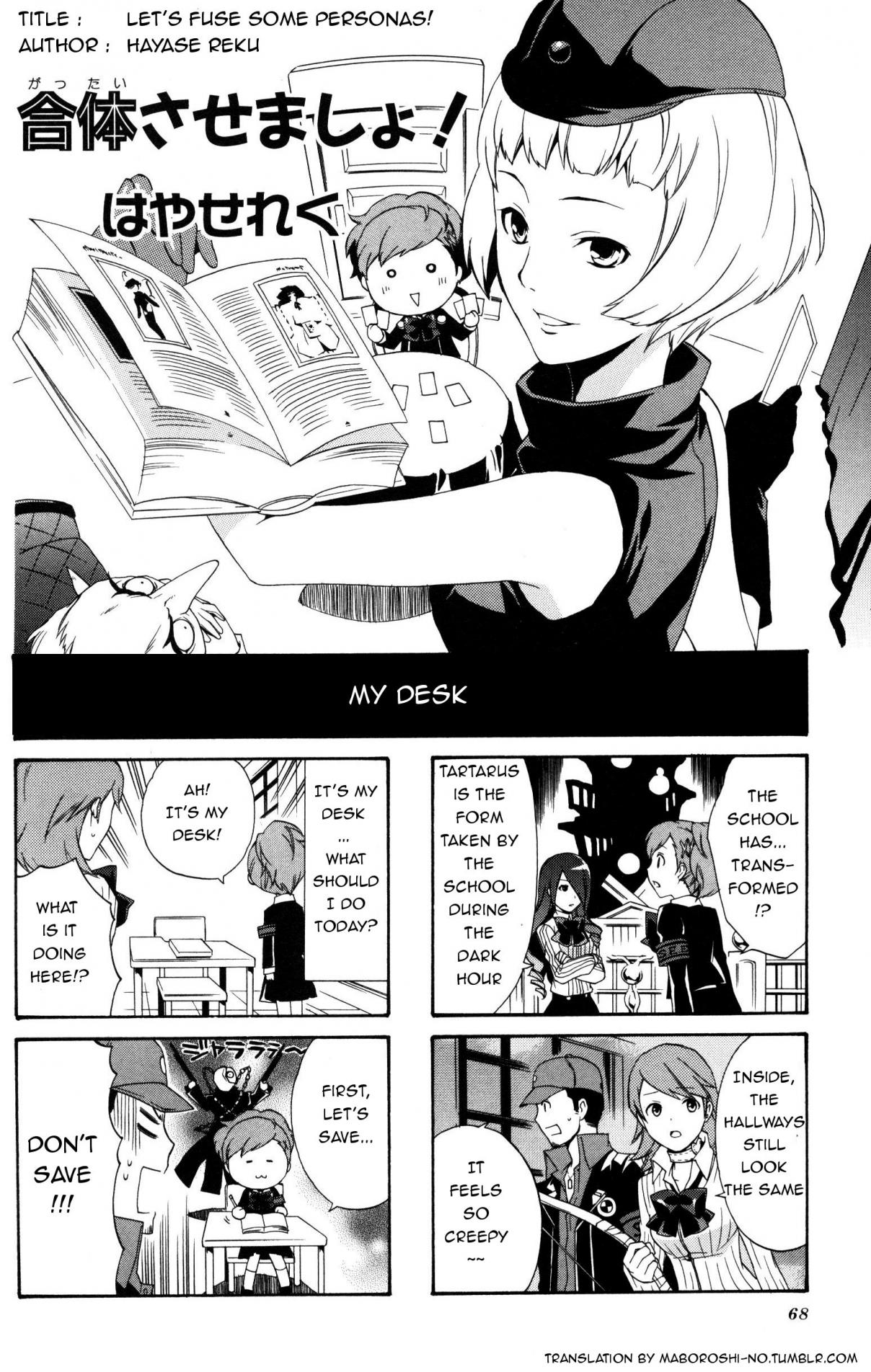 Persona 3 Portable 4Koma Gag Battle Ch. 12 Let's fuse some personas