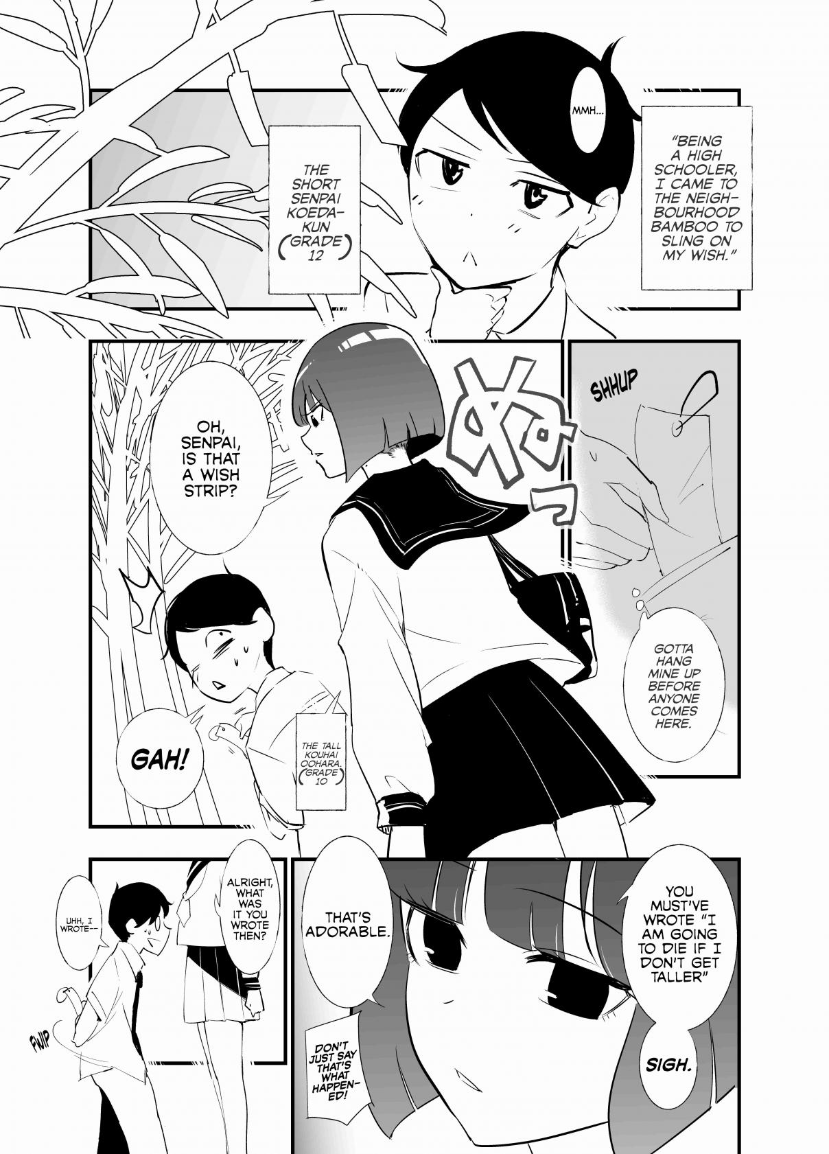 Until the Tall Kouhai (Girl) and the Short Senpai (Boy) Develop a Romance Vol. 1 Ch. 2 My Wish for Tanabata Is