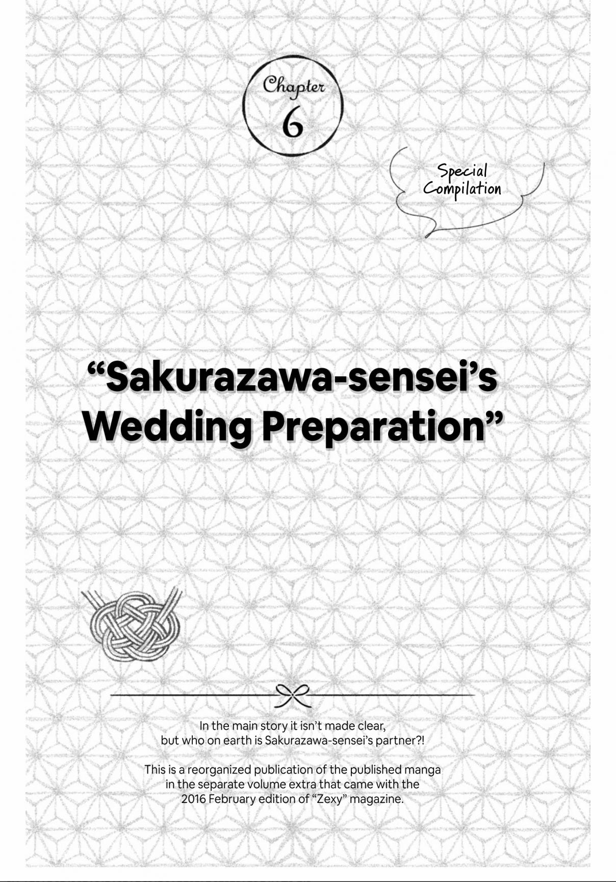 Chihayafuru Vol. 41 Ch. 213.2 Sakurazawa sensei's Wedding Preparations