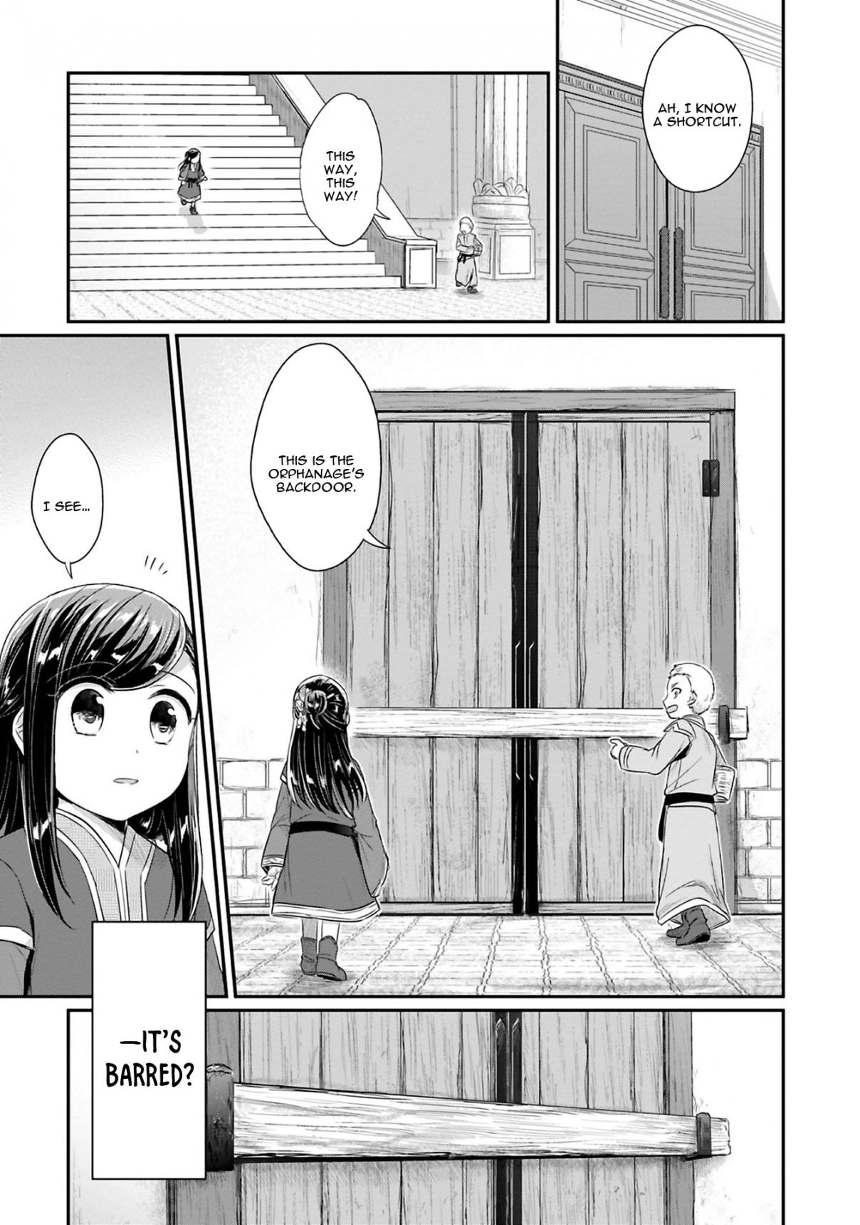 Honzuki no Gekokujou ~Shisho ni Naru Tame ni wa Shudan wo Erandeiraremasen~ Dai 2 bu 「Hon no Tamenara Miko ni Naru!」 Vol. 2 Ch. 8 The Reality of the Orphanage