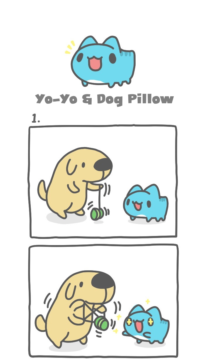 BugCat Capoo Ch. 489 yo yo and dog pillow
