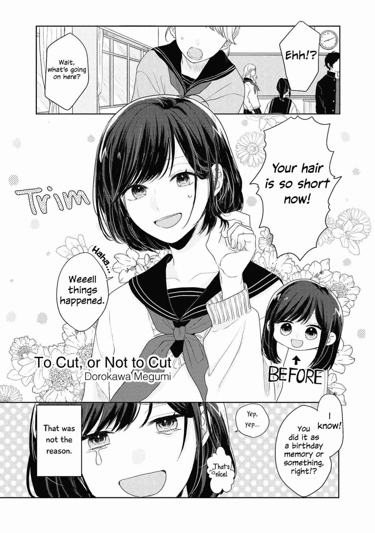 “It’s too precious and hard to read !!” 4P Short Stories Vol. 2 Ch. 27 To Cut, or Not to Cut [by Megumi Dorokawa]