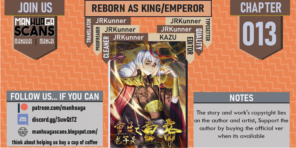 Reborn as King/Emperor Ch. 13