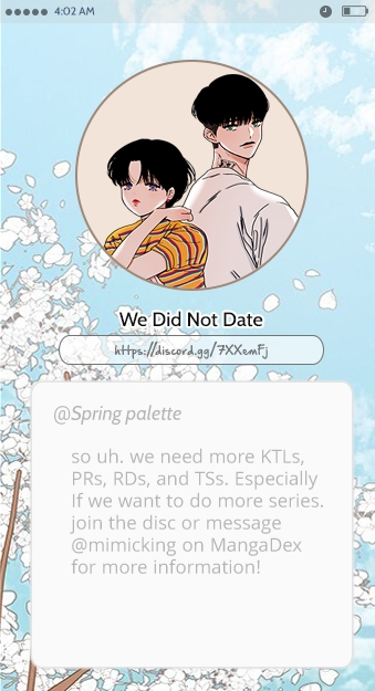 We did not date Ch. 1