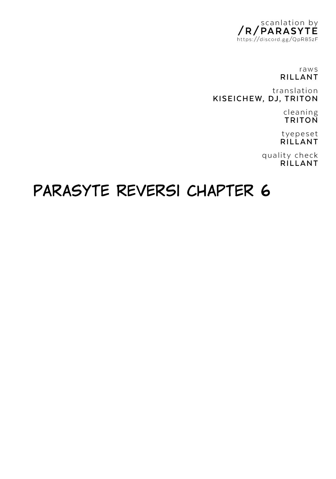Parasyte Reversi Vol. 1 Ch. 6 Signs