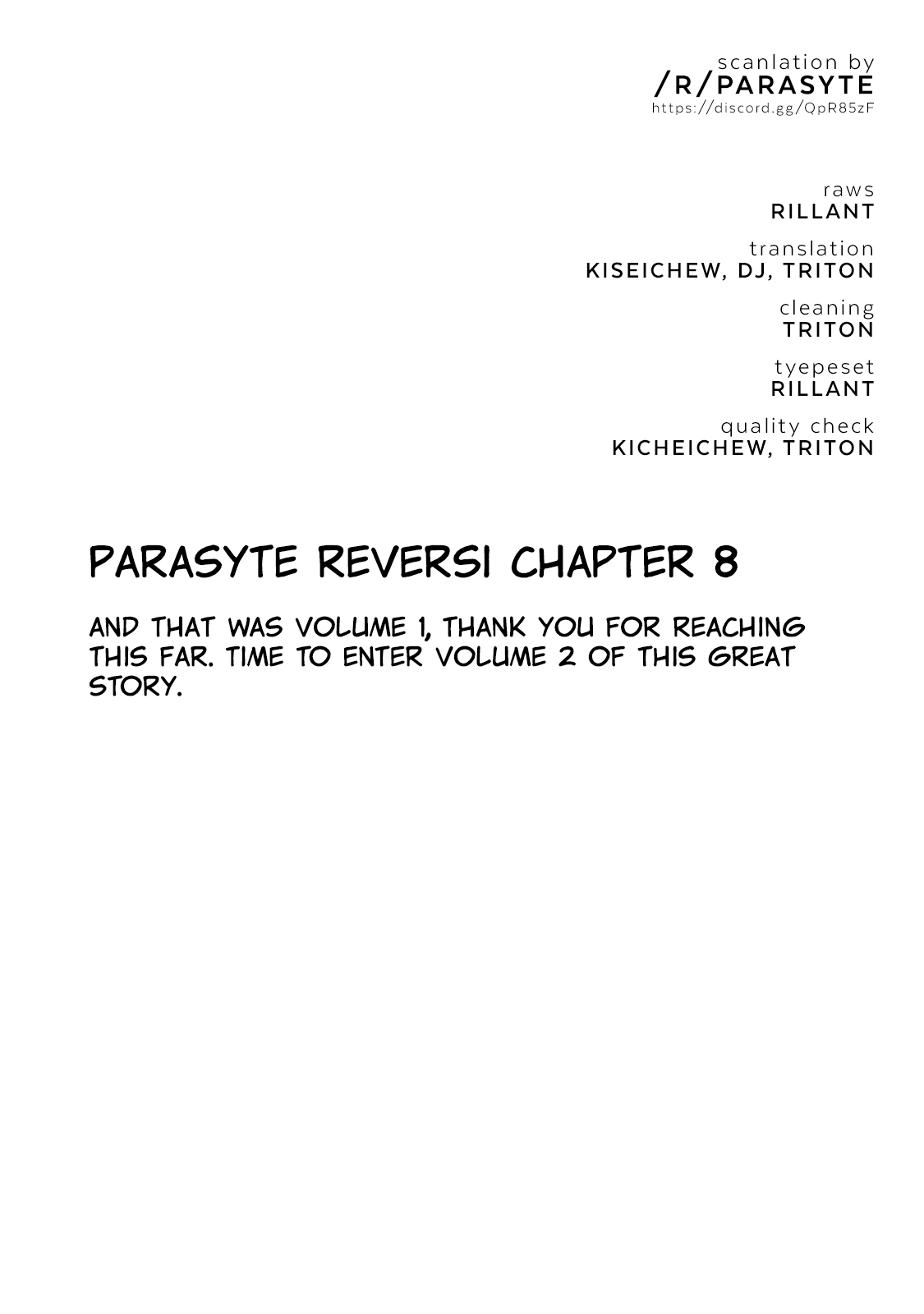 Parasyte Reversi Vol. 1 Ch. 8 Happy!!