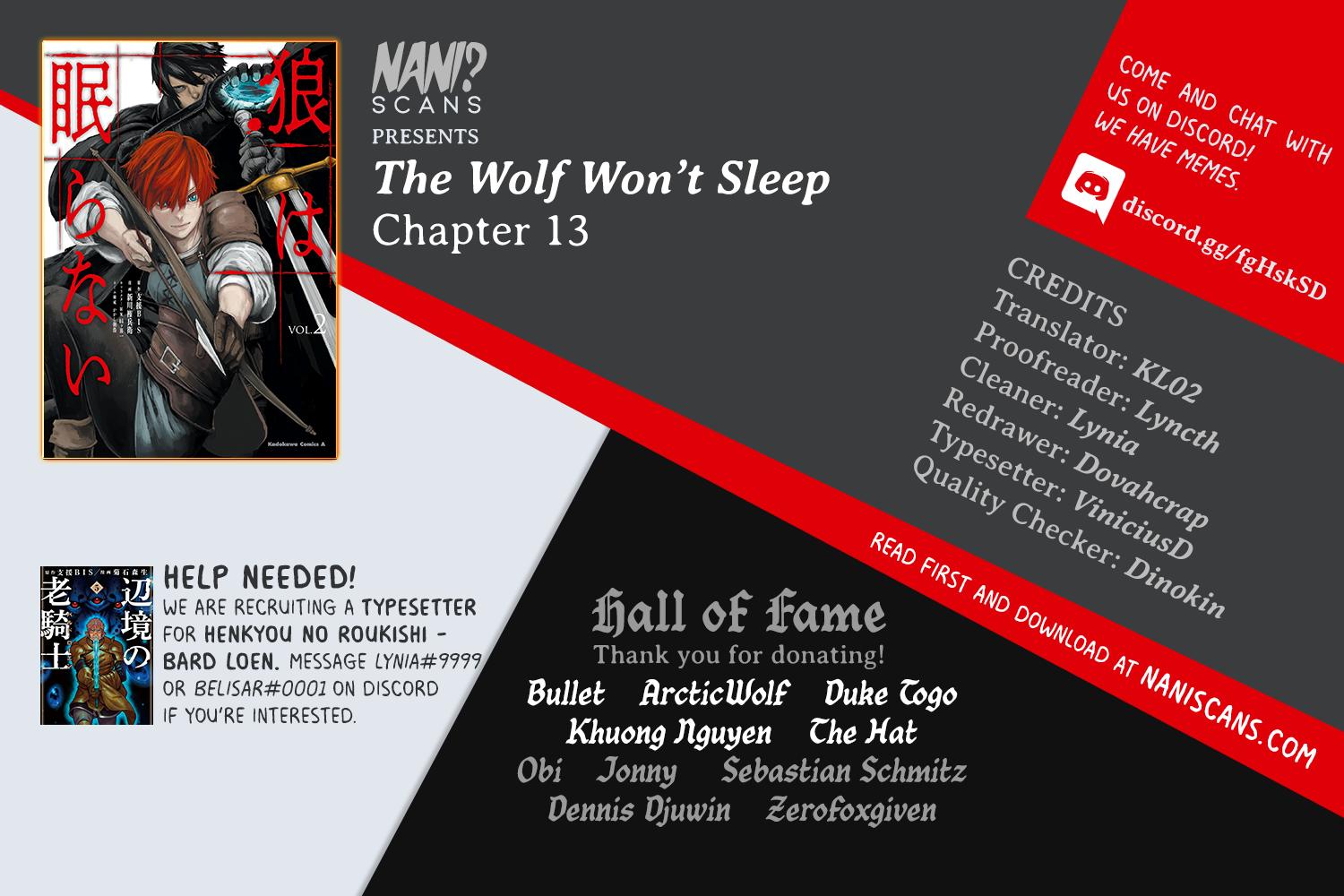 The Wolf Won't Sleep Chapter 13