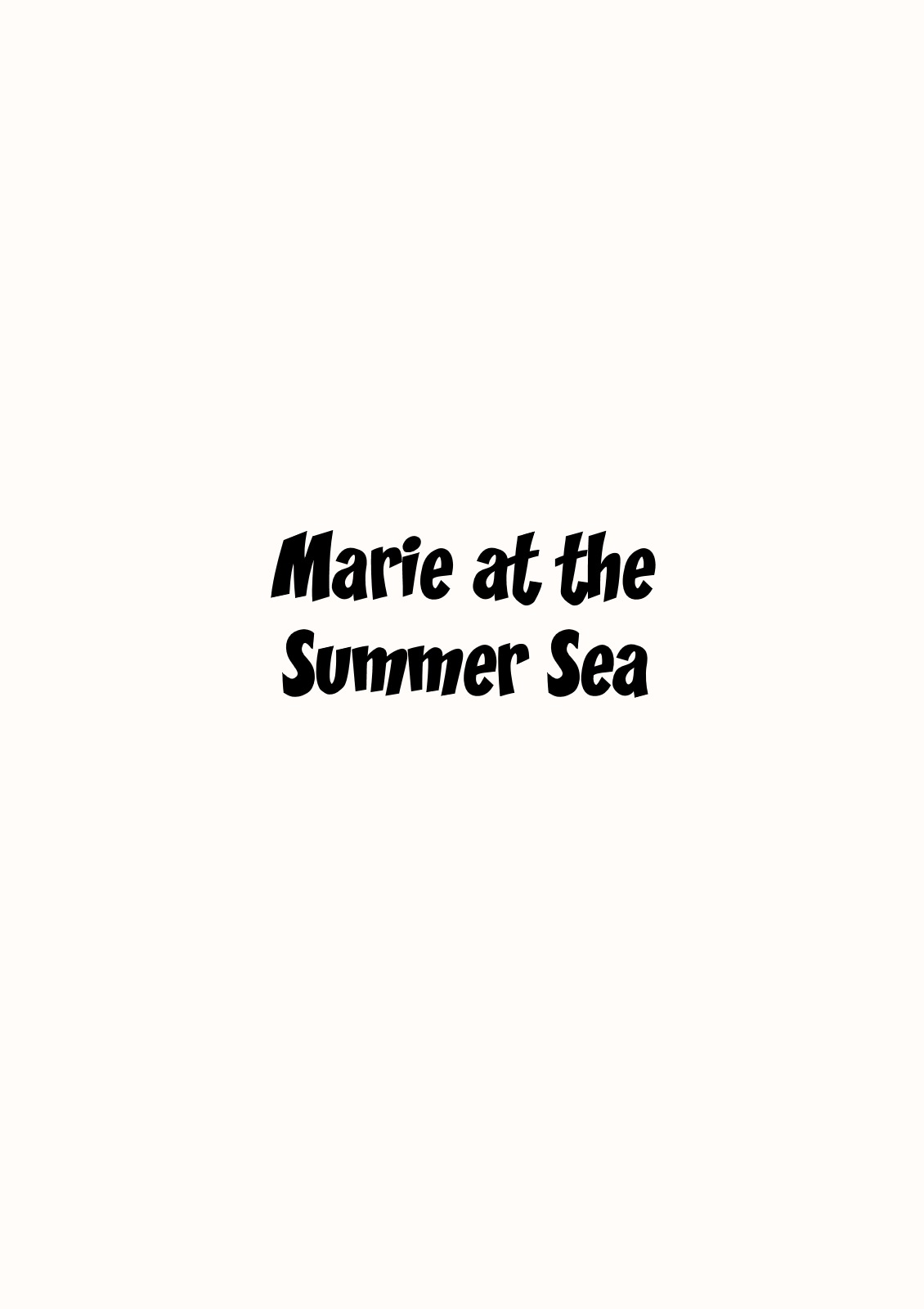 Oshimai Marie at the Summer Sea