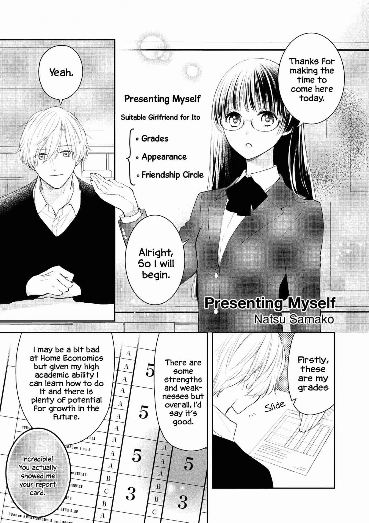 “It’s Too Precious and Hard to Read!!” 4P Short Stories Vol. 2 Ch. 35 Presenting Myself [by Natsu Samako]