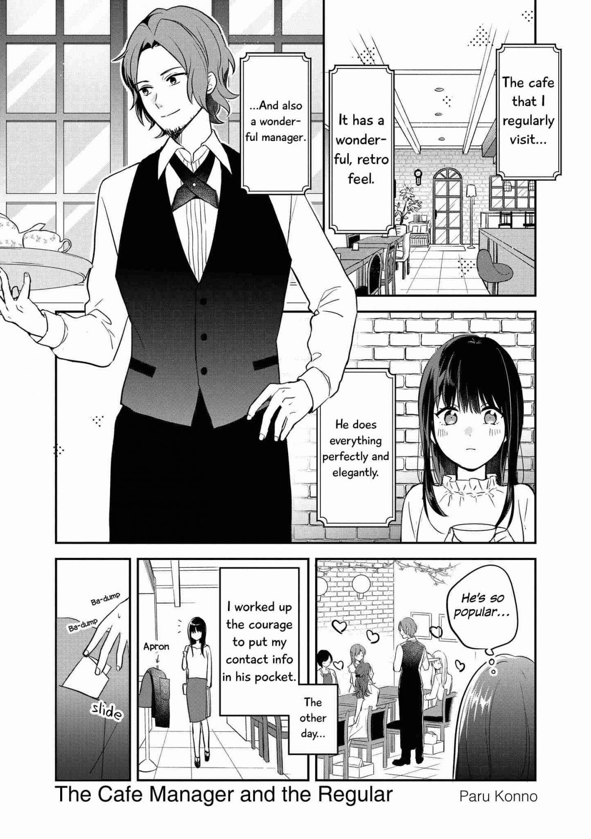 “It’s Too Precious and Hard to Read!!” 4P Short Stories Vol. 2 Ch. 41 The Cafe Manager and the Regular [Paru Konno]